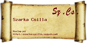 Szarka Csilla névjegykártya