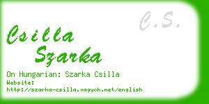 csilla szarka business card